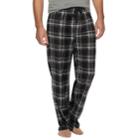 Big & Tall Croft & Barrow&reg; Patterned Microfleece Lounge Pants, Men's, Size: Xxl Tall, Black
