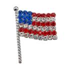 American Flag Pin, Women's, Multicolor