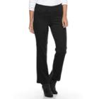 Women's Croft & Barrow&reg; Pull-on Bootcut Jeans, Size: M Short, Black