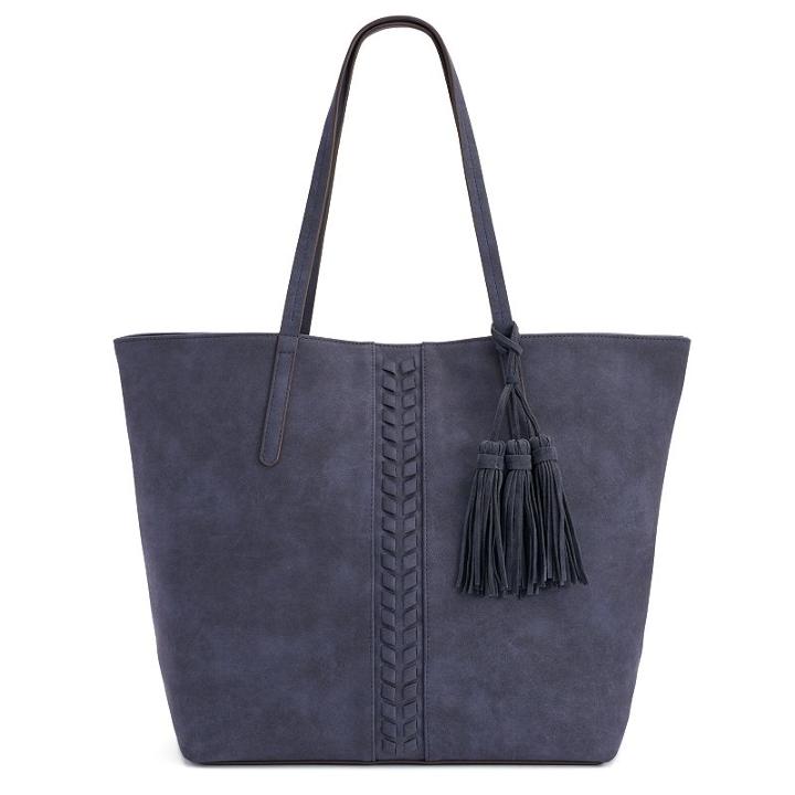 Sonoma Goods For Life&trade; Winona Laced Tassel Tote, Women's, Blue