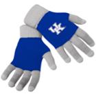 Adult Forever Collectibles Kentucky Wildcats Knit Colorblock Gloves, Adult Unisex, Multicolor