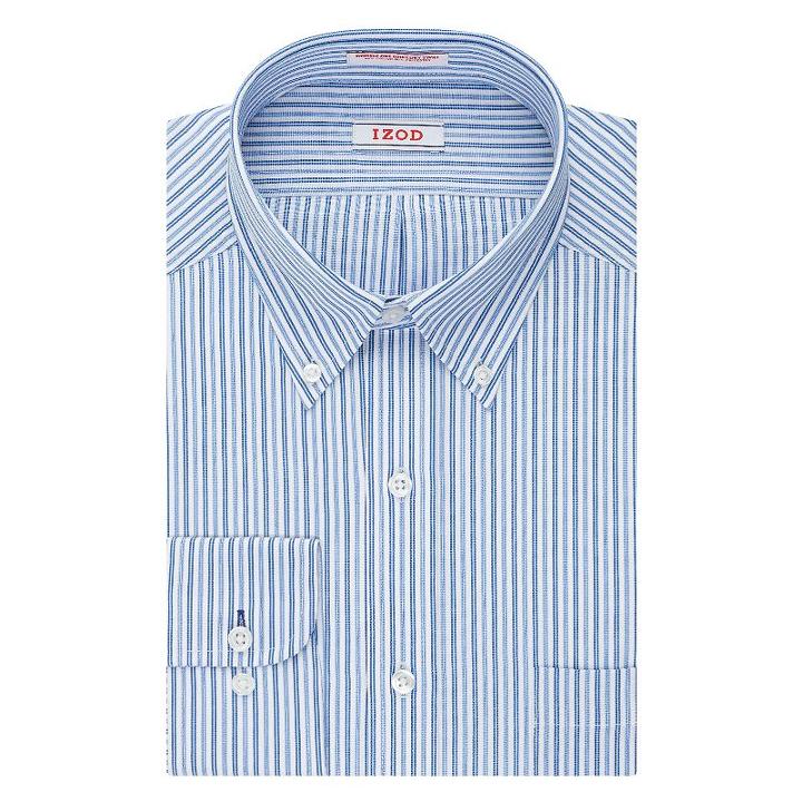 Men's Izod Slim-fit Performx Wrinkle-free Dress Shirt, Size: 17.5-32/33, Blue