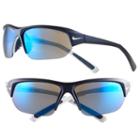 Men's Nike Skylon Ace Semirimless Wrap Sunglasses, Blue (navy)