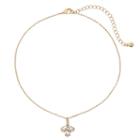 Lc Lauren Conrad Teardrop Cluster Pendant Choker Necklace, Women's, Gold