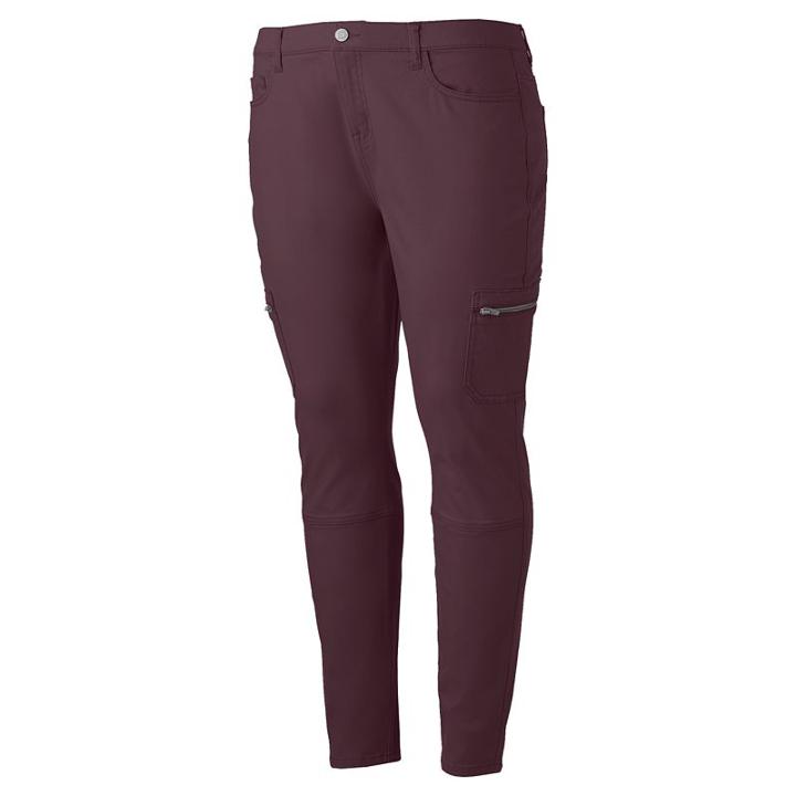 Juniors' Plus Size Mudd&reg; Cargo Utility Skinny Pants, Teens, Size: 20 W, Red