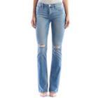 Petite Women's Rock & Republic&reg; Kasandra Ripped Bootcut Jeans, Size: 0p Short, Light Blue