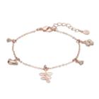 Lc Lauren Conrad Vine & Geometric Charm Bracelet, Women's, Light Pink