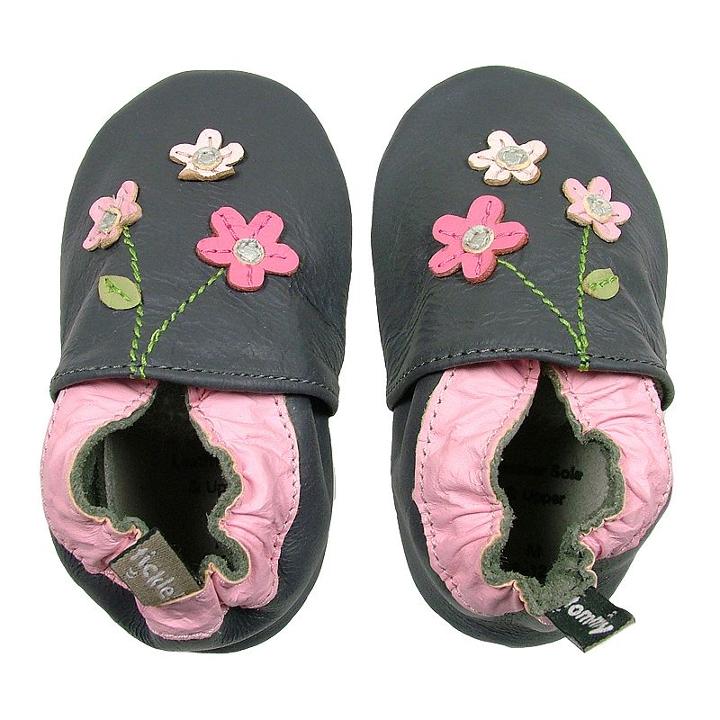 Tommy Tickle Crib Shoes - Baby Girl, Size: 12-18month, Grey