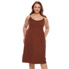 Plus Size Apt. 9&reg; Strappy Back Midi Tank Dress, Women's, Size: 3xl, Med Brown