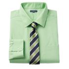 Big & Tall Croft & Barrow&reg; Classic-fit Striped Dress Shirt And Patterned Tie Boxed Set, Men's, Size: 19 34/5b, Brt Green