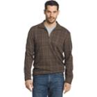 Big & Tall Men's Arrow Classic-fit Windowpane Fleece Quarter-zip Sweater, Size: 2xb, Oxford