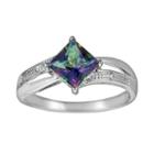 10k White Gold Lab-created Alexandrite And Diamond Accent Ring, Women's, Size: 6, Purple