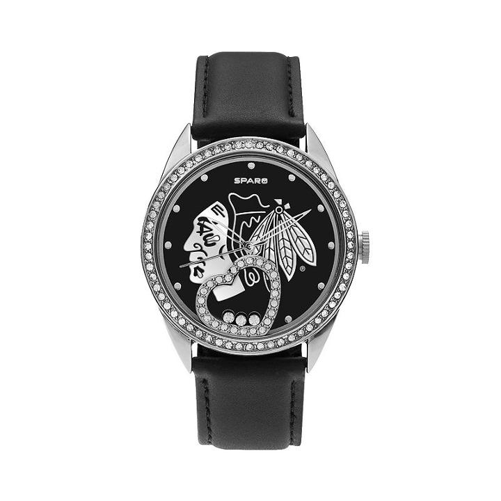 Sparo Women's Beat Chicago Blackhawks Watch, Black