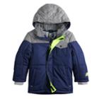 Boys 4-7 Zeroxposur Arthur Reflective Quilted Heavyweight Jacket, Size: Medium, Blue (navy)