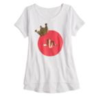 Girls 7-16 & Plus Size Musical. Ly Crown Graphic Tee, Size: Small, White