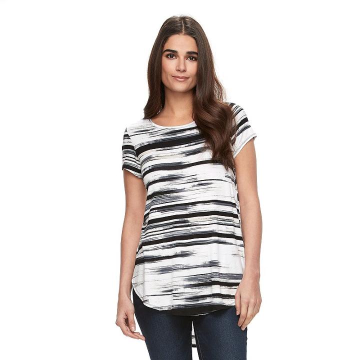Women's Apt. 9&reg; Tunic Tee, Size: Xl, Dark Grey