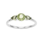 Lc Lauren Conrad 10k White Gold Green Sapphire 3-stone Ring, Women's, Size: 7