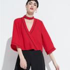 K/lab Choker Blouse, Girl's, Size: Xl, Red