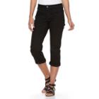 Women's Croft & Barrow&reg; Cuffed Capri Jeans, Size: 14, Black