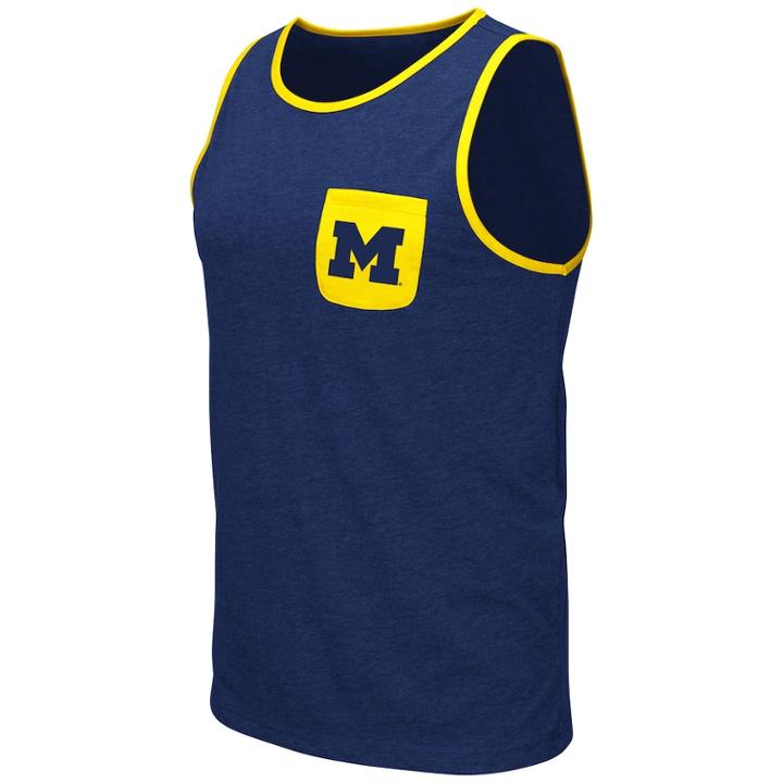 Men's Colosseum Michigan Wolverines Tank Top, Size: Large, Dark Blue