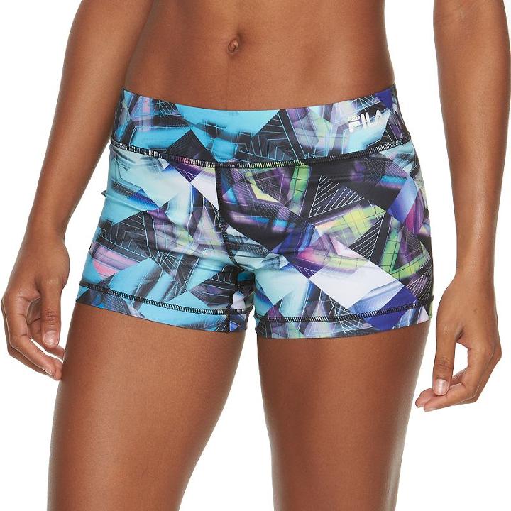 Women's Fila Sport&reg; Geometric Compression Shorts, Size: Large, Oxford