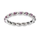 Stacks And Stones Sterling Silver Rhodolite Garnet Stack Ring, Women's, Size: 6, Red