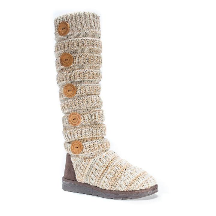 Muk Luks Miranda Tall Boots - Women, Girl's, Size: 10, Beig/green (beig/khaki)