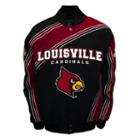 Men's Franchise Club Louisville Cardinals Warrior Twill Jacket, Size: Large, Black