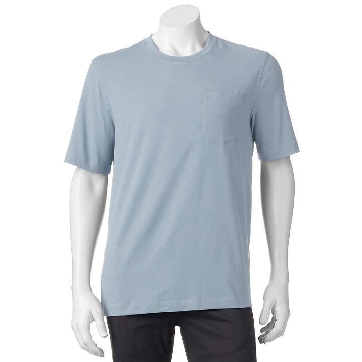 Men's Croft & Barrow&reg; Classic-fit Stretch Pocket Tee, Size: Xl, Med Blue
