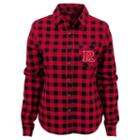 Juniors' Rutgers Scarlet Knights Buffalo Plaid Flannel Shirt, Women's, Size: Medium, Ovrfl Oth