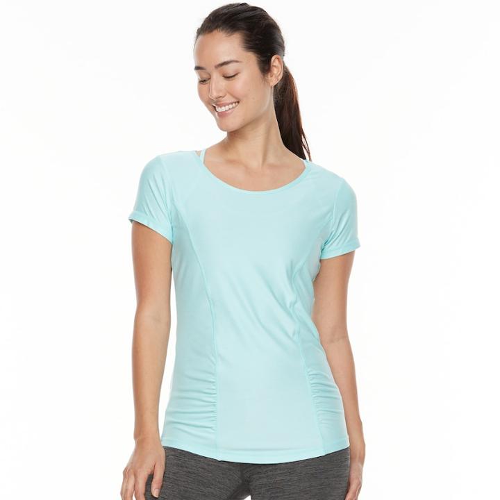 Women's Gaiam Energy Yoga Tee, Size: Xs, Grey Other