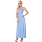 Women's White Mark Striped Maxi Dress, Size: L/xl, Blue