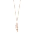 Lc Lauren Conrad Simulated Crystal Leaf Pendant Necklace, Women's, Light Pink
