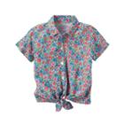 Girls 4-8 Carter's Floral Tie-front Top, Girl's, Size: 6x, Ovrfl Oth