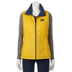 Women's Columbia Michigan Wolverines Reversible Powder Puff Vest, Size: Small, Med Blue