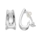Dana Buchman J-hoop Clip-on Earrings, Women's, Silver