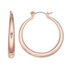 Tapered Hoop Earrings, Women's, Pink