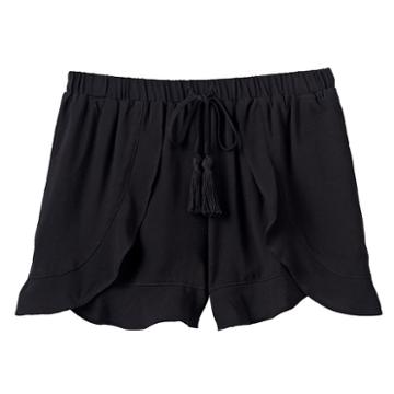 Girls 7-16 Joey B Flowy Ruffle-front Shorts, Girl's, Size: Medium, Black