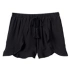 Girls 7-16 Joey B Flowy Ruffle-front Shorts, Girl's, Size: Medium, Black