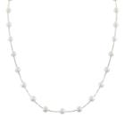 Pearlustre By Imperial 10k Gold Freshwater Cultured Pearl Station Necklace, Women's, White