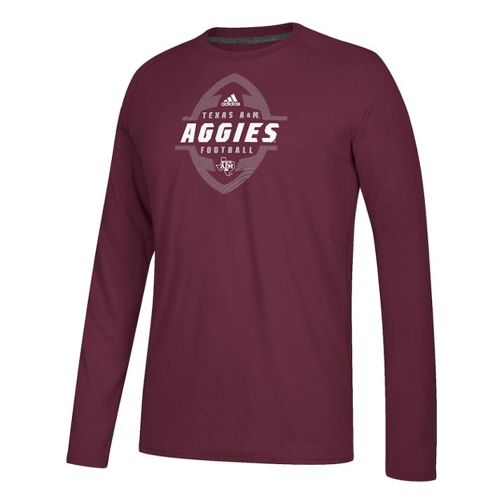 Men's Adidas Texas A & M Aggies Football Force Tee, Size: Large, Red