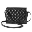 Ili Leather Quilted Crossbody Bag, Women's, Black