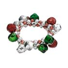 Jingle Bell And Bead Stretch Bracelet Set, Women's, Multicolor