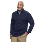 Big & Tall Izod Advantage Sportflex Classic-fit Performance Stretch Fleece Quarter-zip Pullover, Men's, Size: Xl Tall, Dark Blue