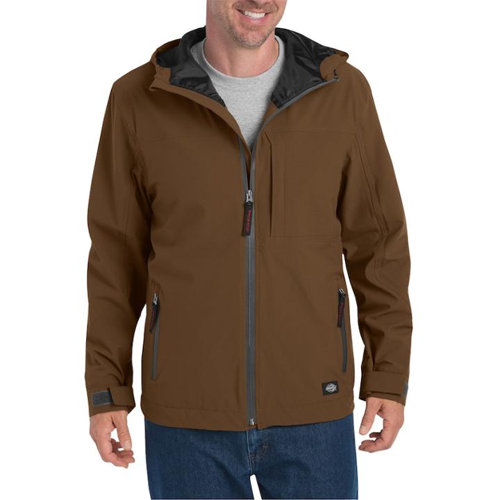 Men's Dickies Waterproof Breathable Hooded Jacket, Size: Large, Red/coppr (rust/coppr)