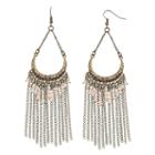 Gs By Gemma Simone Crescent Seed Bead & Fringe Drop Earrings, Women's, Multicolor