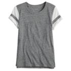 Girls 7-16 & Plus Size So&reg; Basic Varsity Tee, Size: 18 1/2, Med Grey