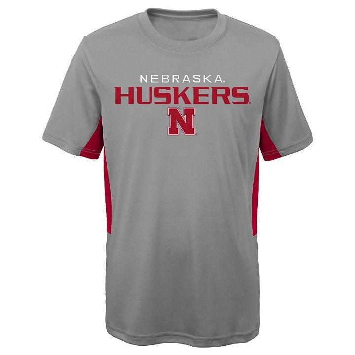 Boys 8-20 Nebraska Cornhuskers Mainframe Performance Tee, Size: M 10-12, Grey