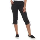 Women's Sonoma Goods For Life&trade; Ultra Comfortwaist Ruched Utility Capris, Size: 4, Black