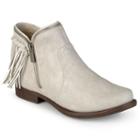 Journee Collection Women's Fringe Ankle Boots, Girl's, Size: 8.5, Brown Oth